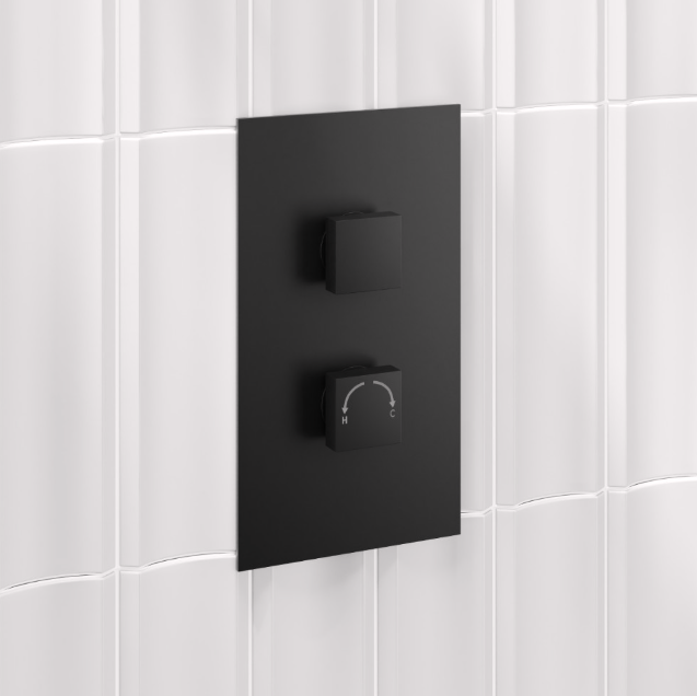 Signature Square Concealed Thermostatic 2 Way Shower Kit