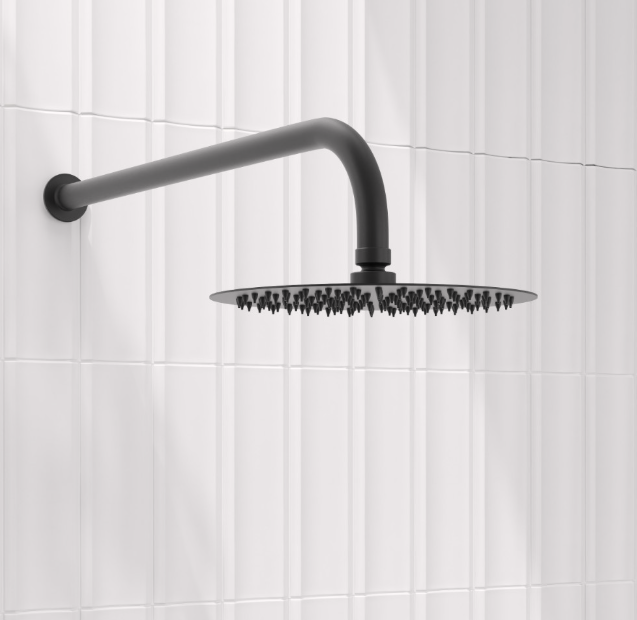 Signature Round Concealed Thermostatic 2 Way Shower Kit - Black