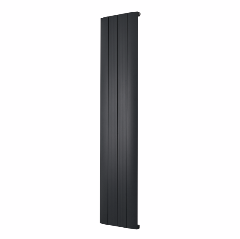 Filo 375x1800mm Aluminium Radiator - Black