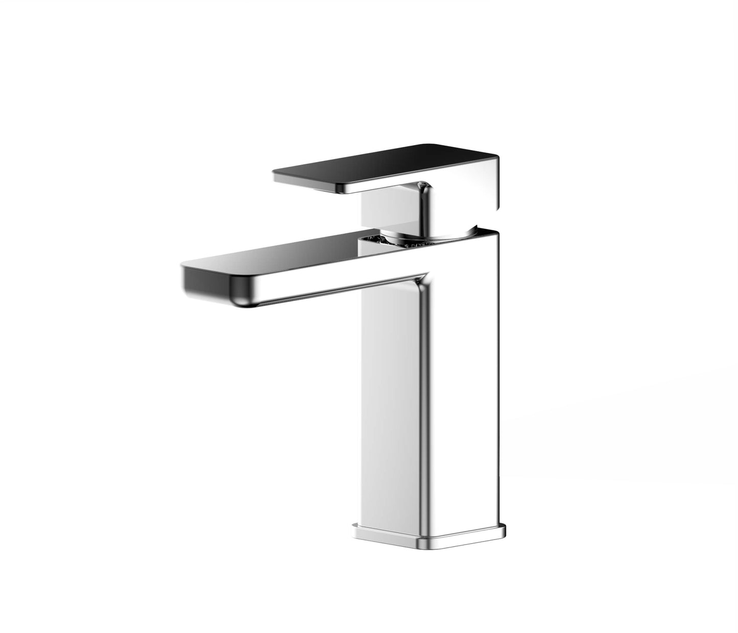 Quadro - Angular Basin Mixer Chrome & waste