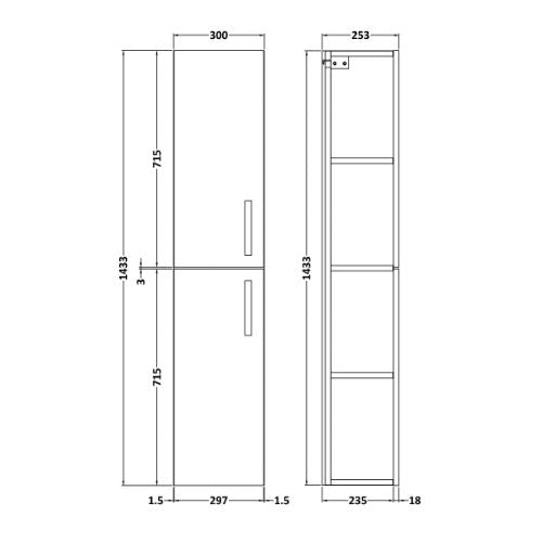 Lora Tall Boy - Gloss White