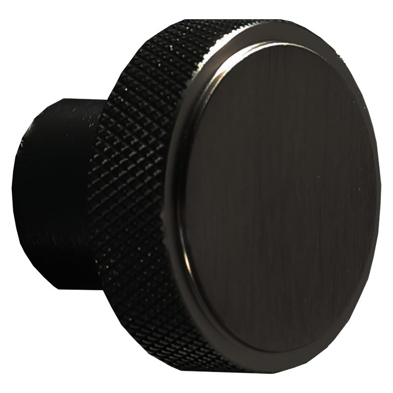 knurled Round handle - Black