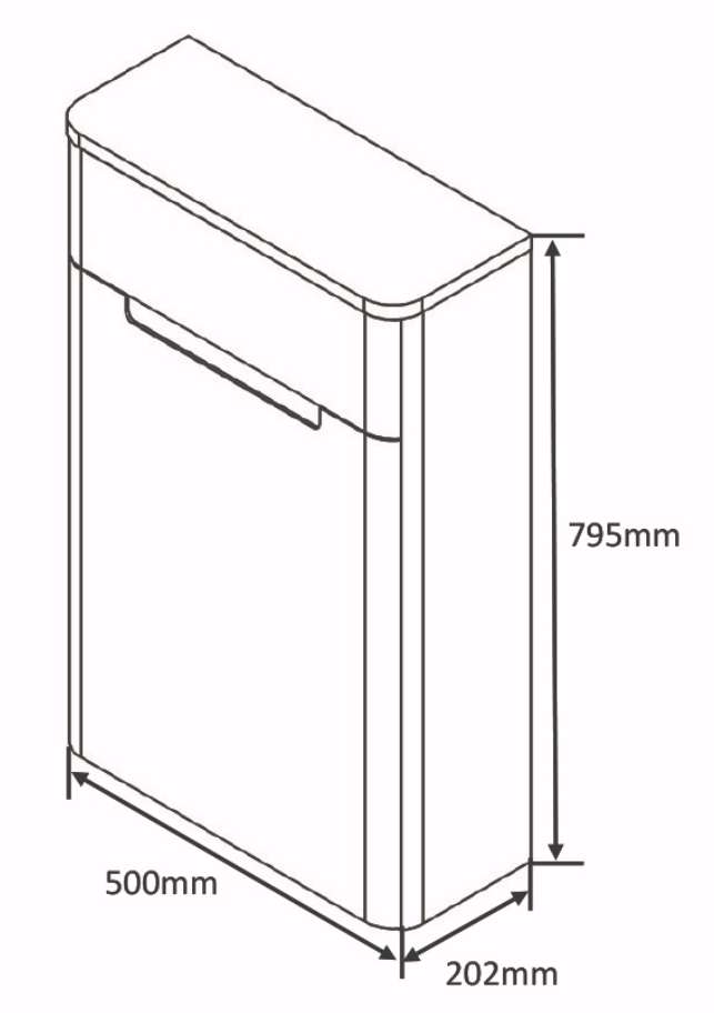 Vela WC Unit - Amber Oak