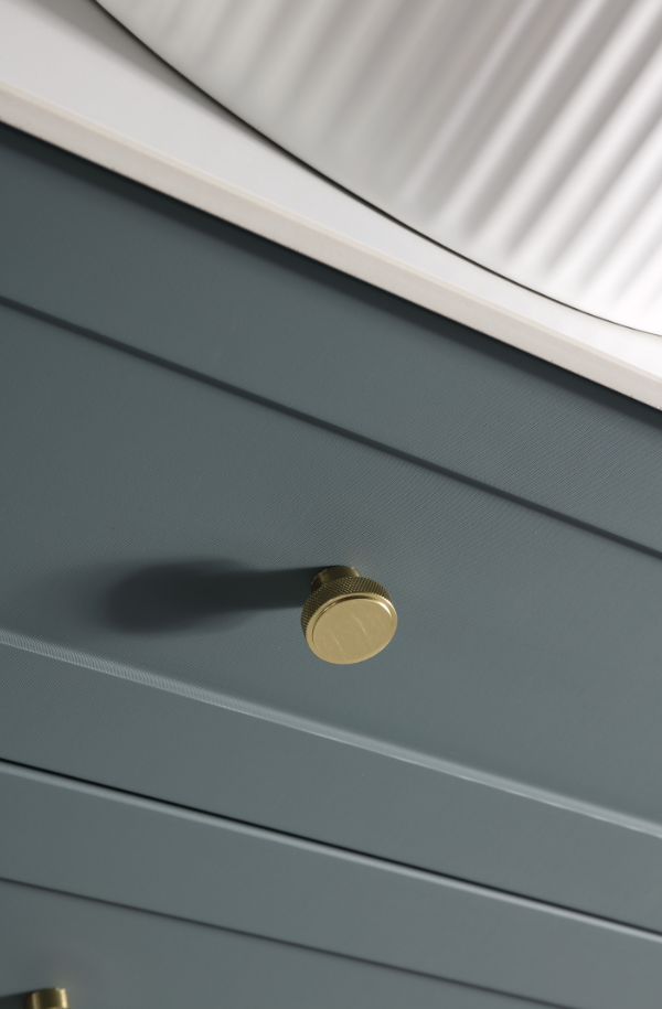 Modena 600mm 2 Drawer Wall Mounted Vanity Unit & Basin - Smoked Sage