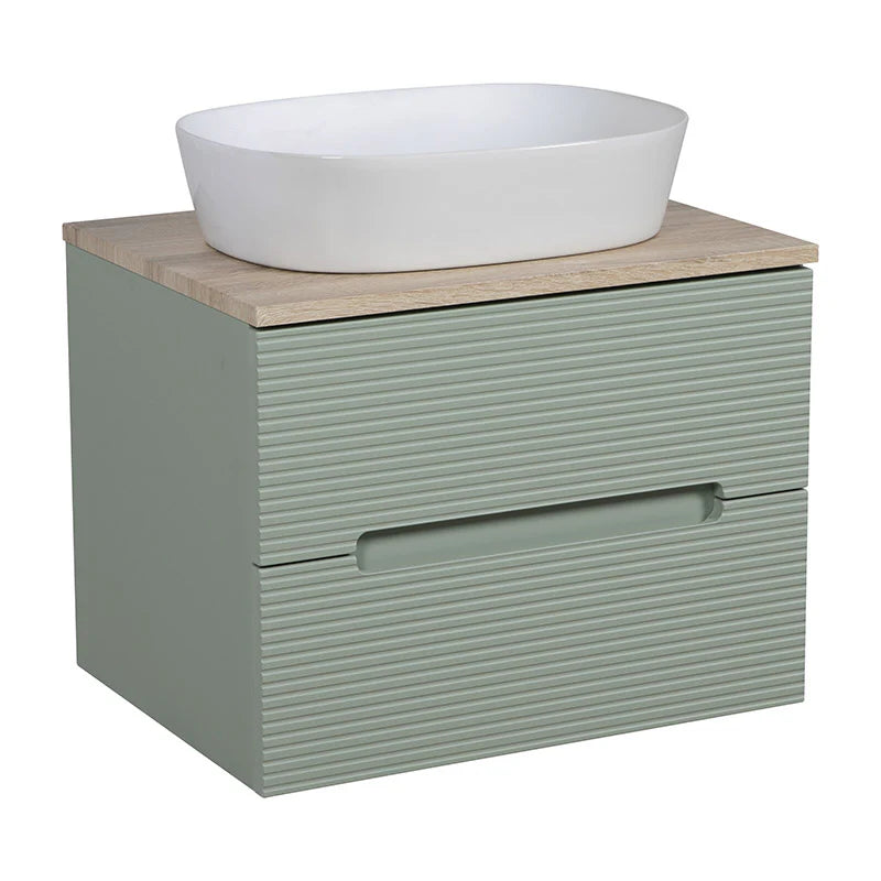 Vito 600mm 2 Drawer Wall Mounted Vanity Unit & Countertop