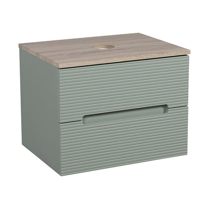 Vito 600mm 2 Drawer Wall Mounted Vanity Unit & Countertop