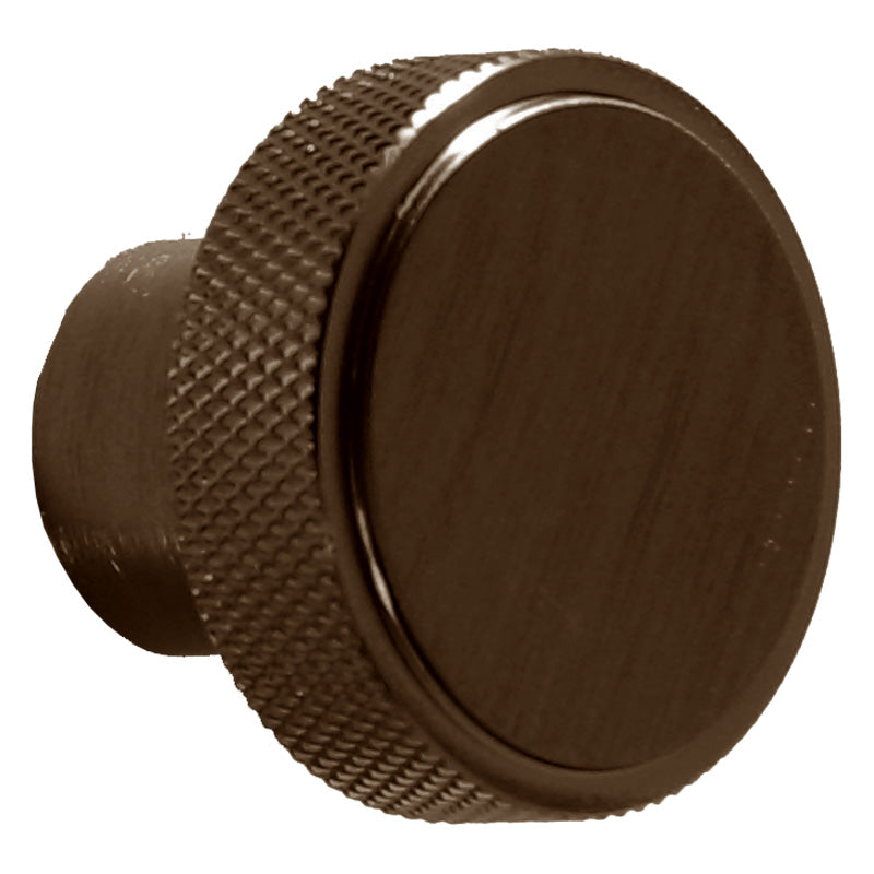 Knurled Round Handle - Brushed Bronze