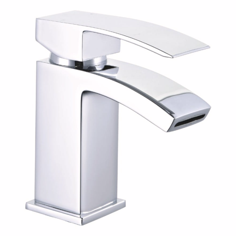Flow Curve Basin Mixer & Waste - Chrome