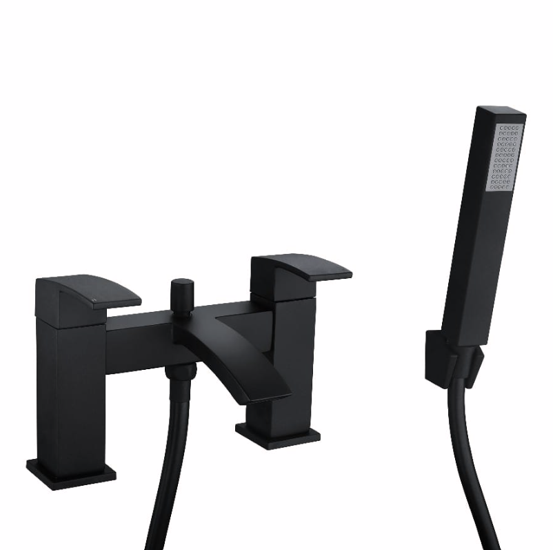 Flow Curve Bath Mixer - Black