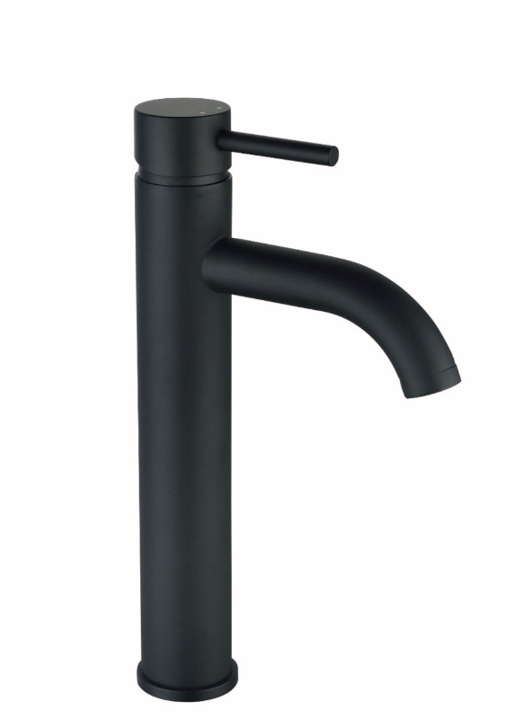 Stilo Tall Basin Mixer - Black