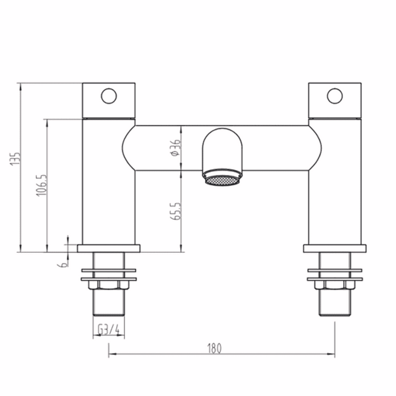Stilo Bath Filler - Chrome