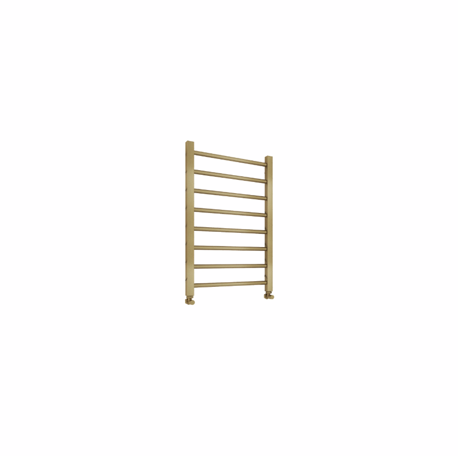 Sole 500x800mm Heated Towel Rail - Brushed Brass