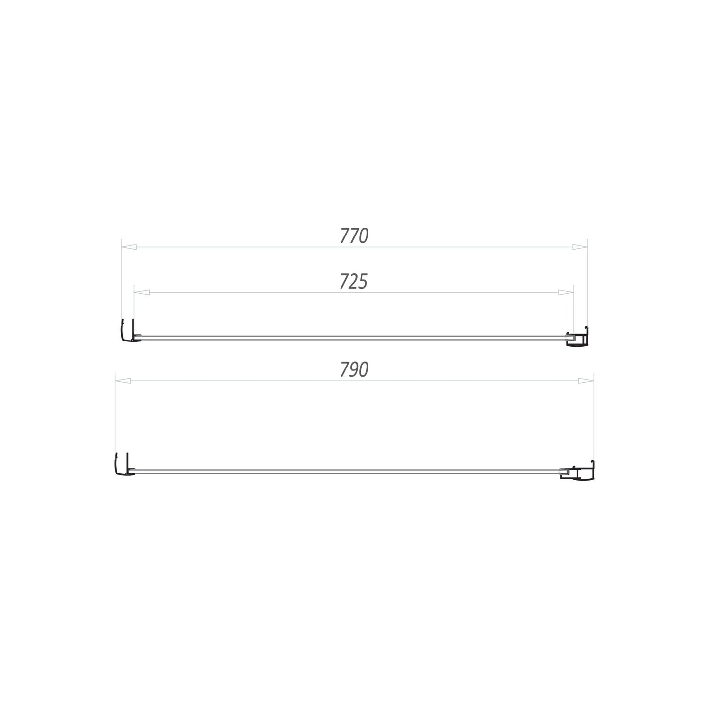 Sense6 800mm Side Panel - Brushed Brass