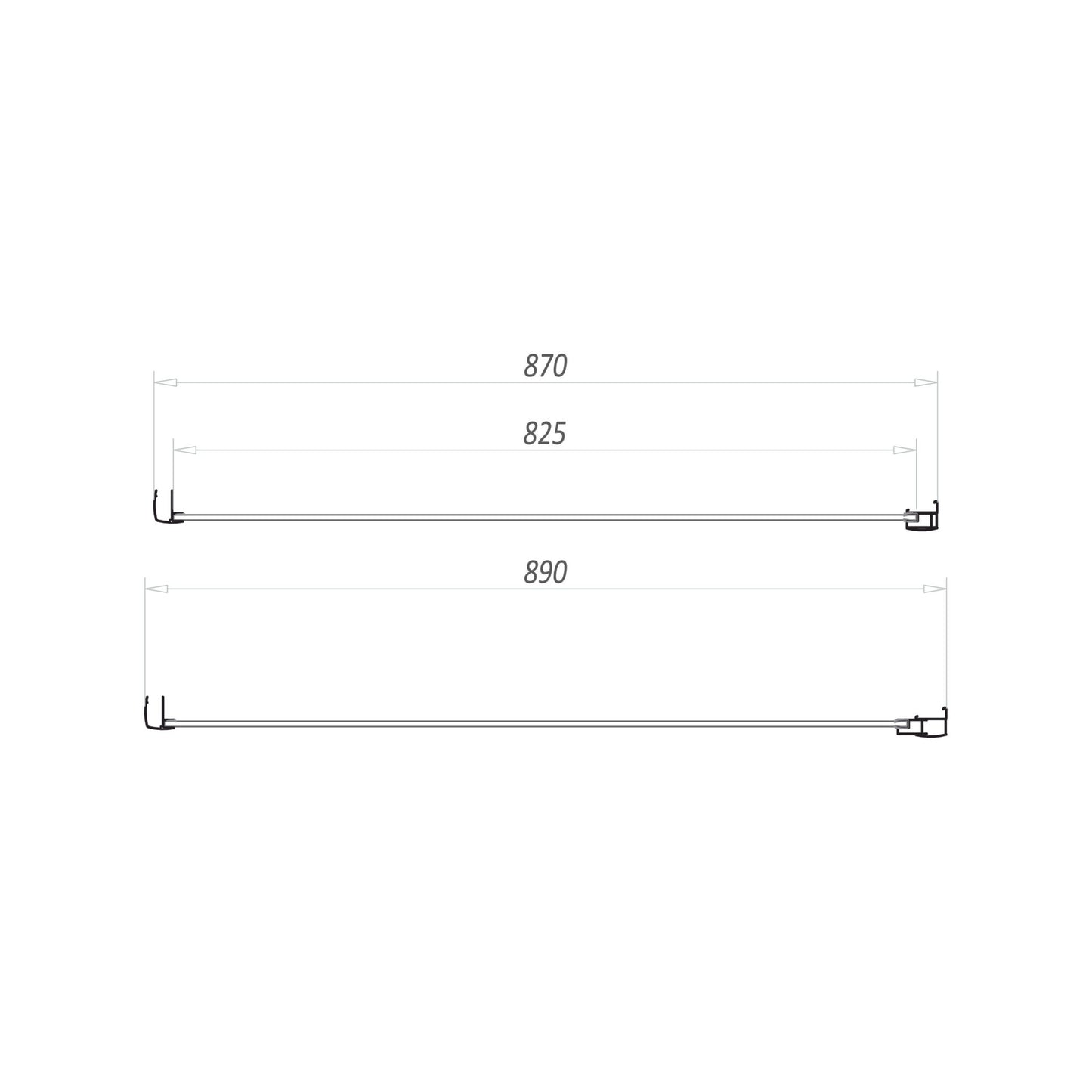 Sense6 900mm Side Panel - Brushed Brass