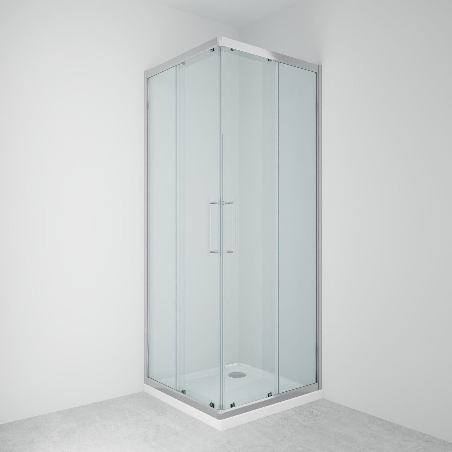 Lakes Enclosures 900x900mm Corner Entry Shower Enclosure - Chrome