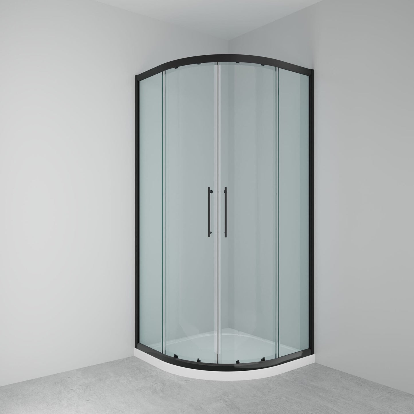 900mm 2 Door Quadrant Shower Enclosure - Black