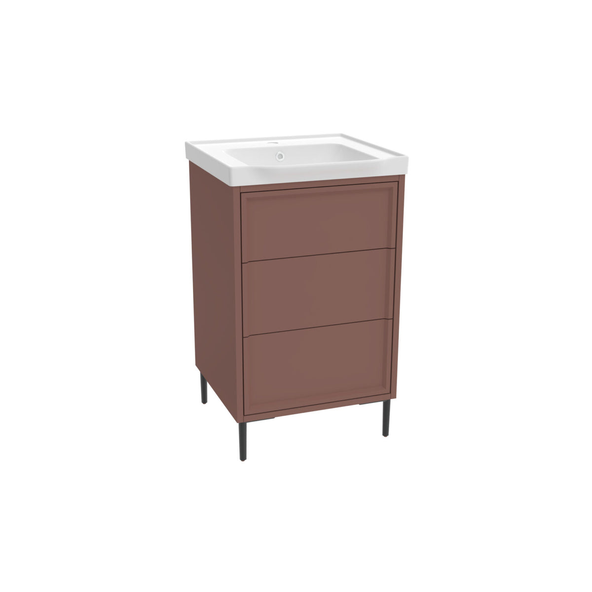 Susa 500 Vanity Unit & Basin - Earth Red