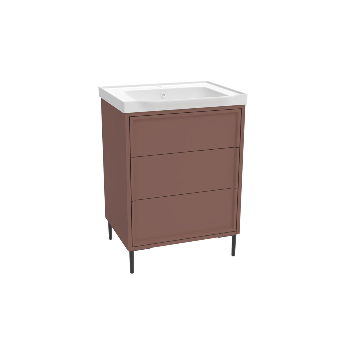 Susa 600 Vanity Unit & Basin - Earth Red