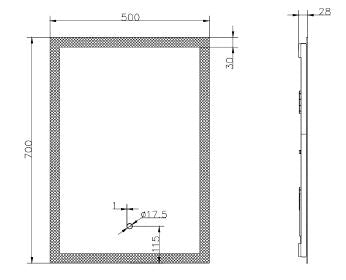 Edge Luxury Front-Lit 500x700mm LED Mirror