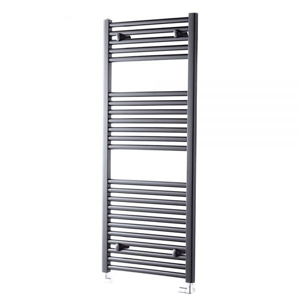 Aria 600x1200mm Straight Heated Towel Rail - Anthracite