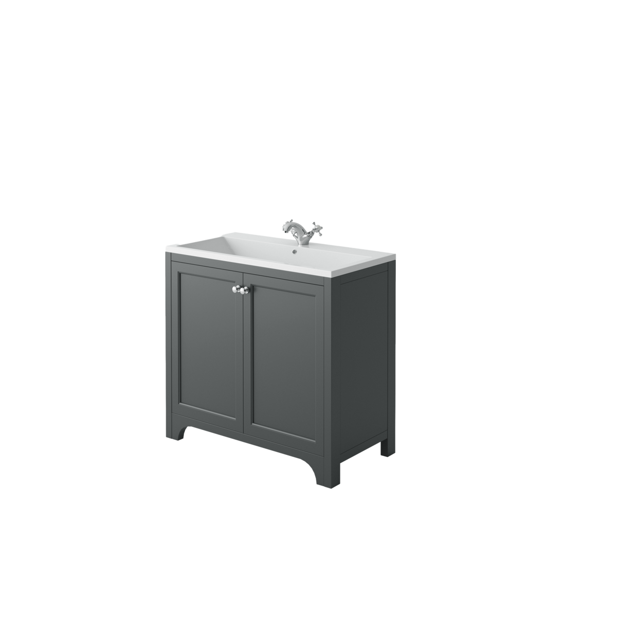 Chiavari Brunswick 900 Vanity Unit & Basin - Spa Grey