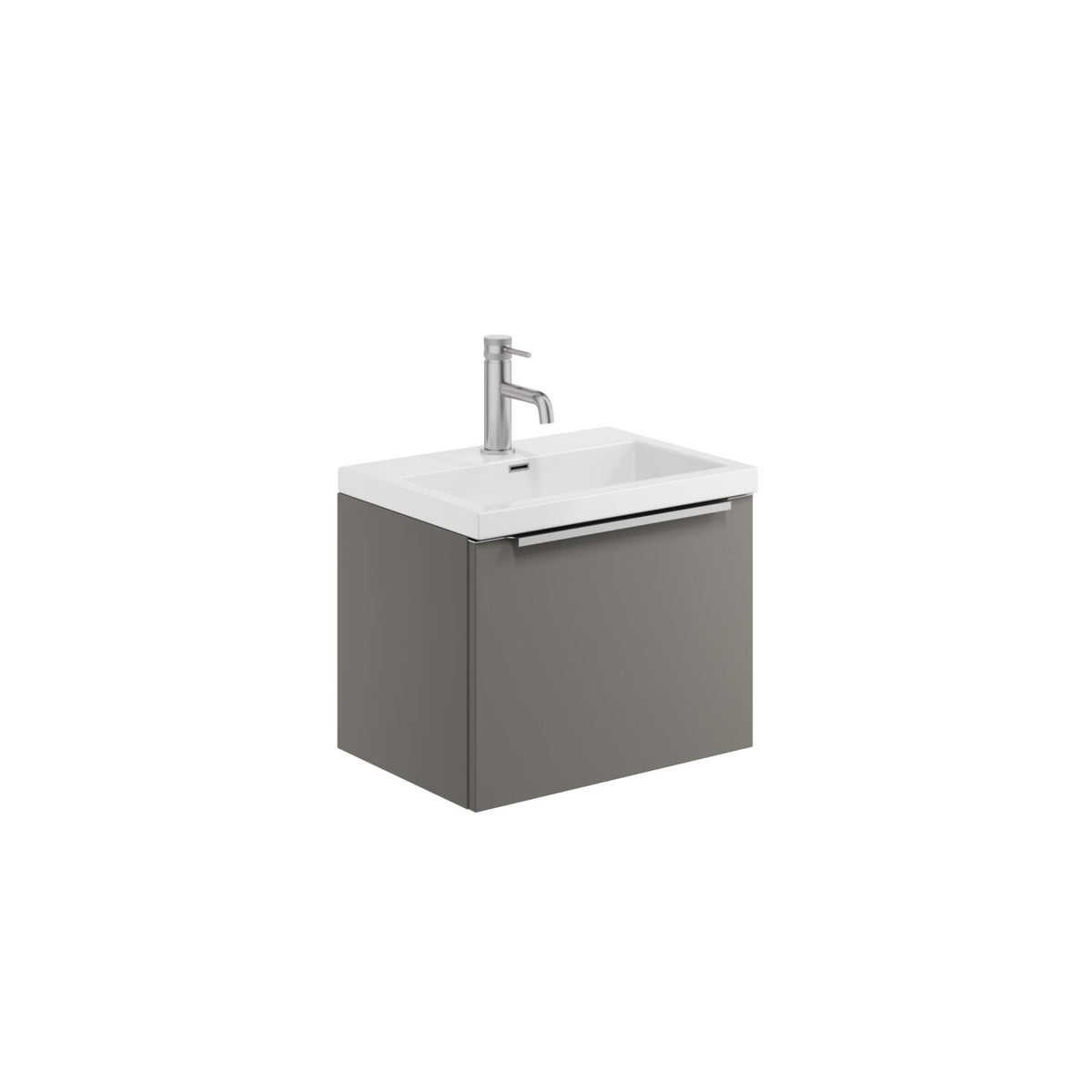 Velora Wall Hung 500 Vanity Unit & Basin - Dust Grey