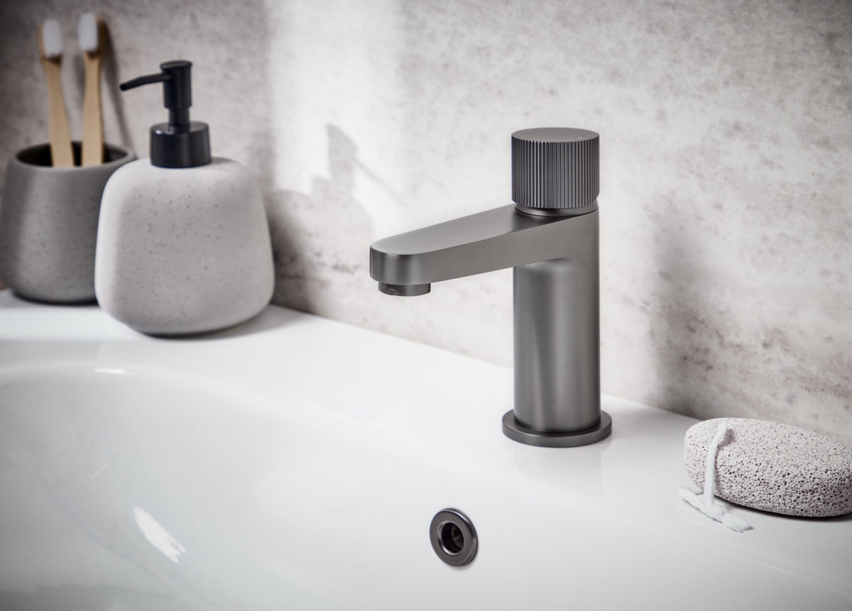 Milo Basin Mixer - Gun Metal