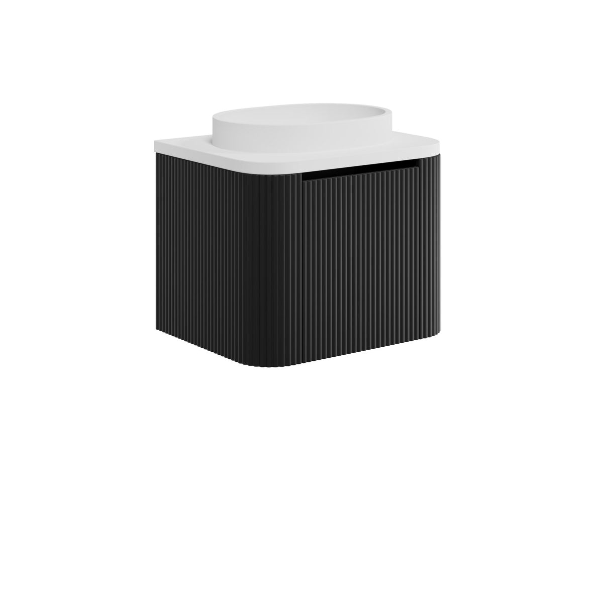 Mondovi 600 Square Vanity Unit & Basin - Black