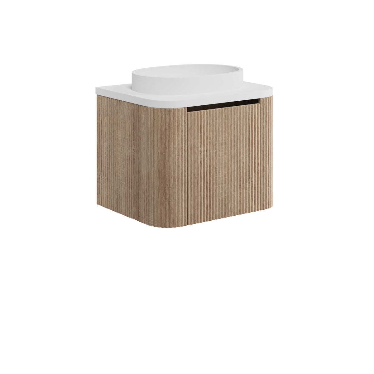 Mondovi 600 Square Vanity Unit & Basin - Oak