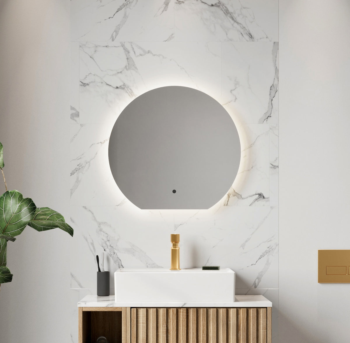Siena Semi-Circular LED Mirror