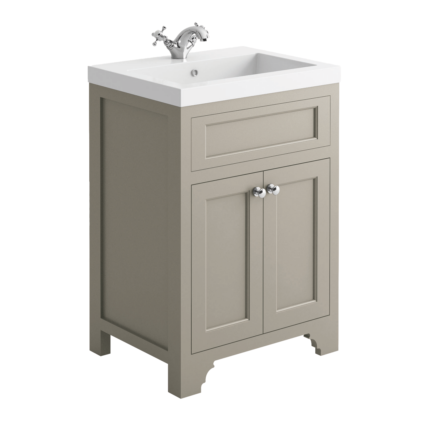 Carlton 600mm Floorstanding Vanity Unit & Basin - Pewter