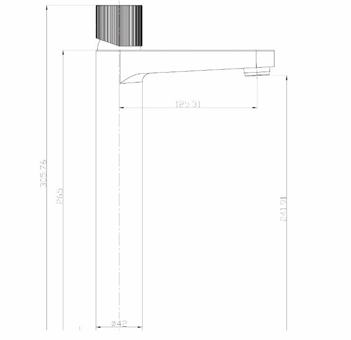 Milo Tall Basin Mixer - Black