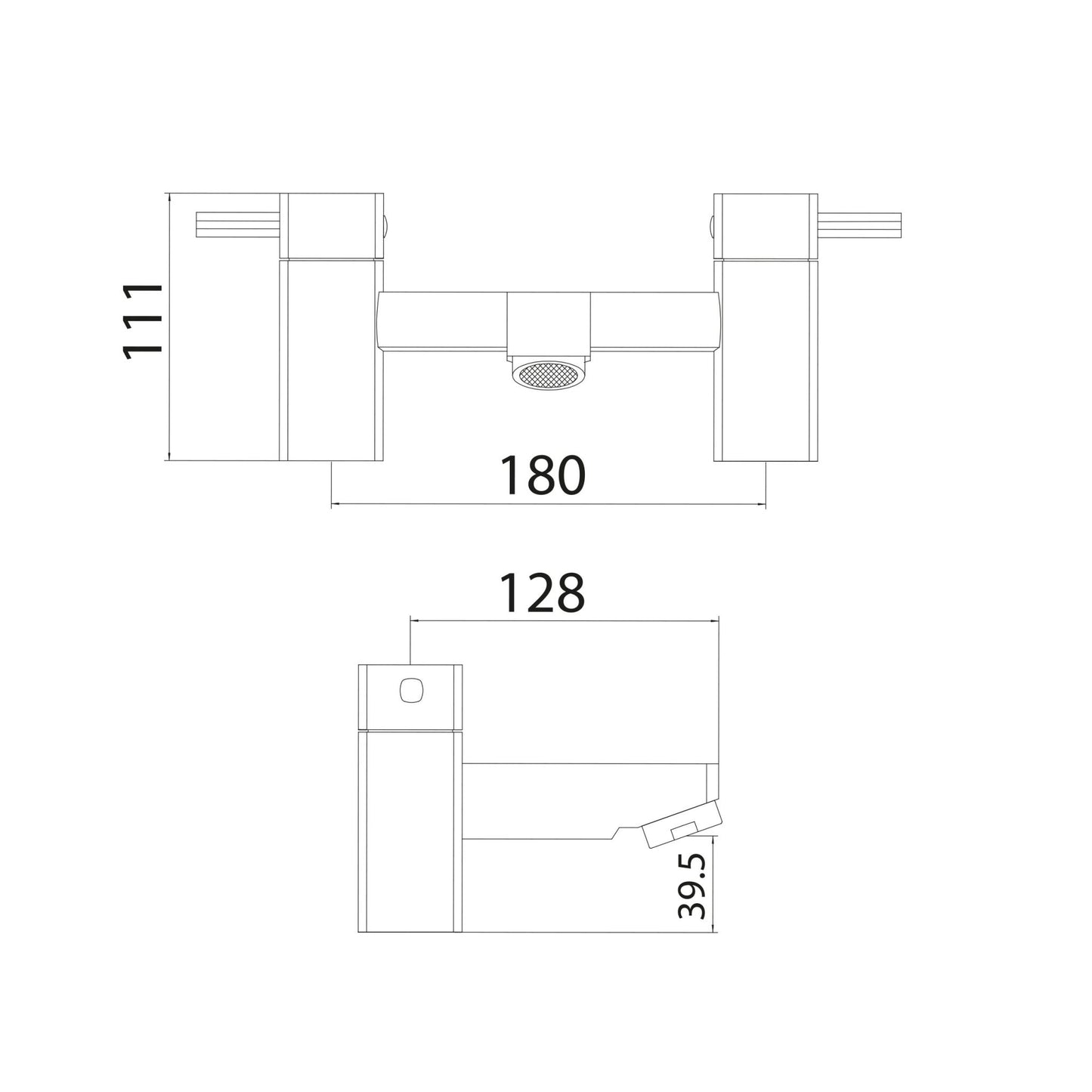 Enzo Bath Filler - Chrome