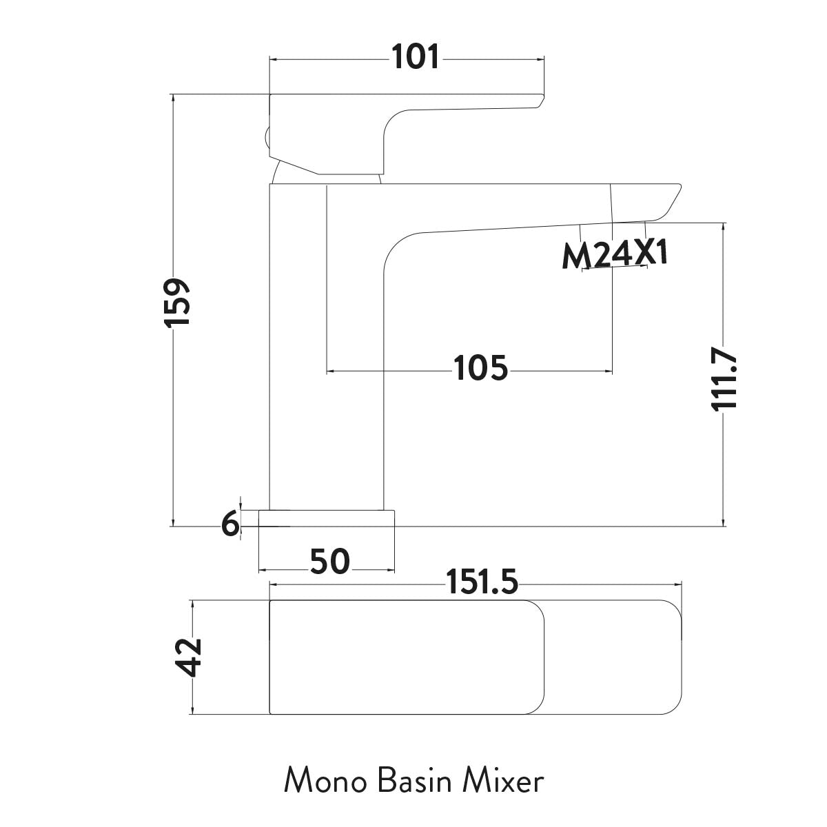 Lorenzo Basin Mixer & waste - Brushed Brass