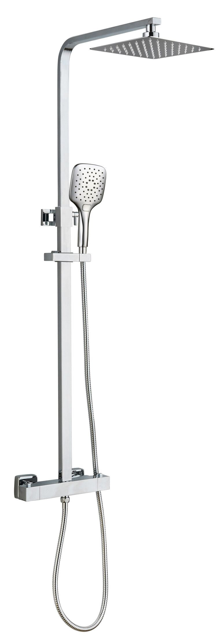 Vittorio Rosetti Signature Square Thermostatic Rainhead Bar Mixer - Chrome