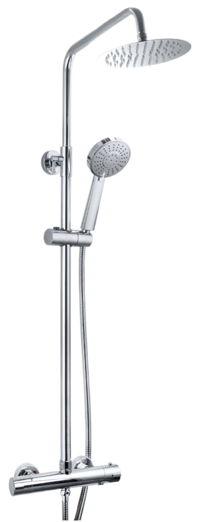 Vittorio Rosetti Round Rainhead Bar Mixer Shower - Chrome