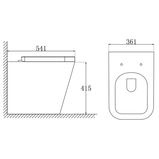 Cruz Fully Back to Wall Pan & Soft Close Seat