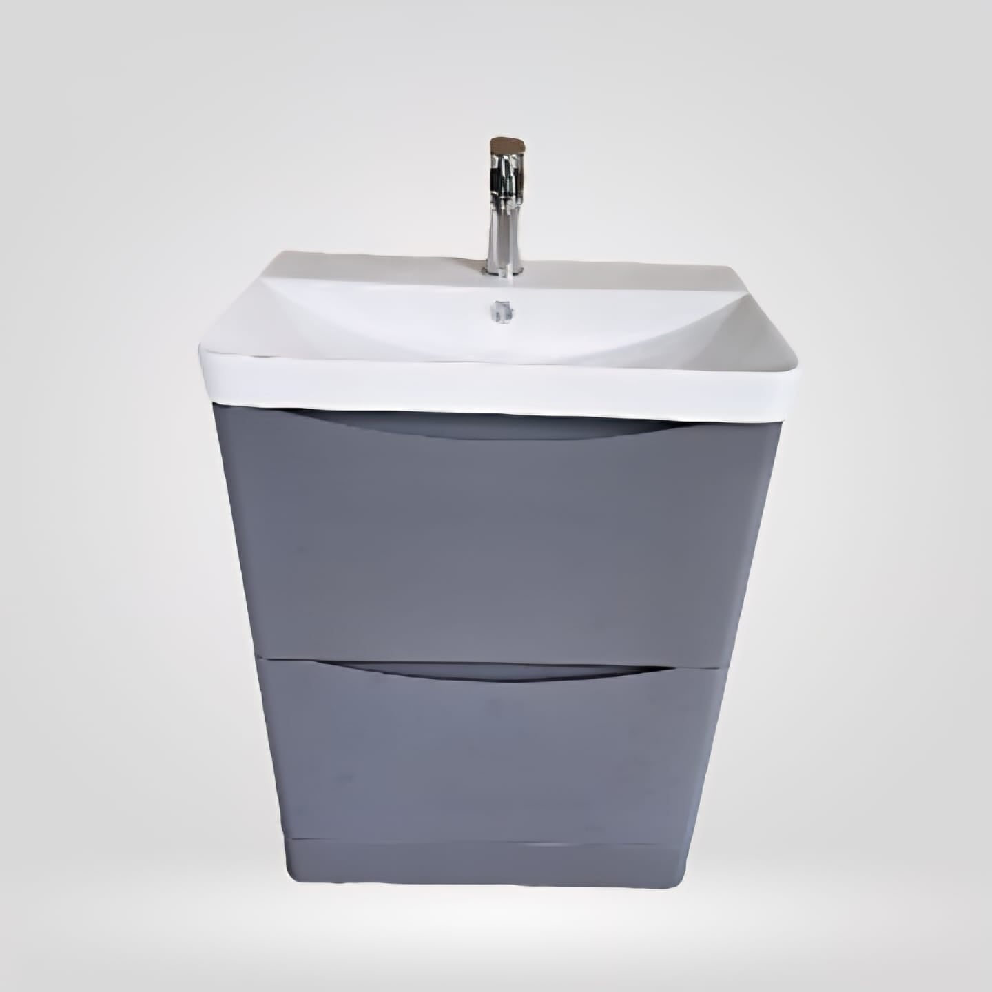 Onda - 600mm Floorstanding Vanity Unit & Basin - Anthracite