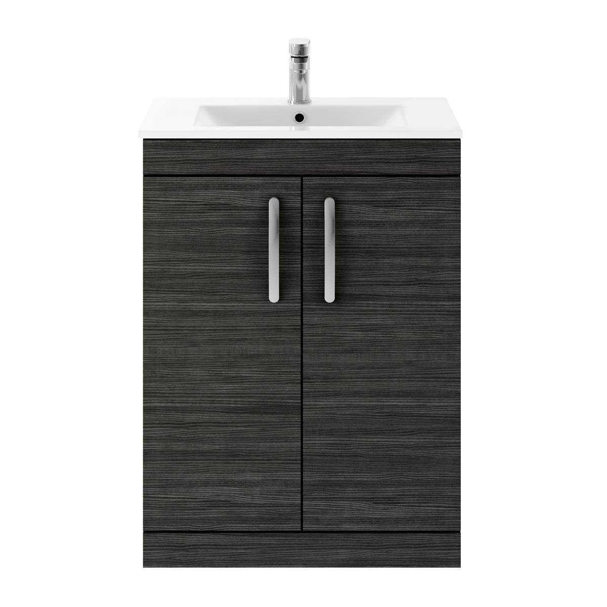 Apolo 600mm 2 Door Vanity Unit & Basin - Black