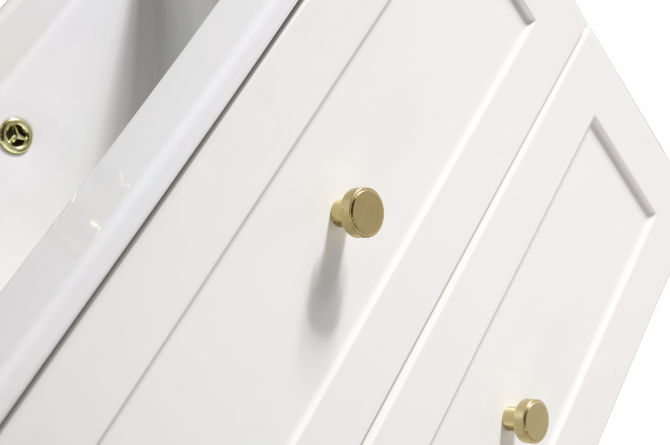 Modena 600mm 2 Drawer Wall Mounted Vanity Unit & Basin - white