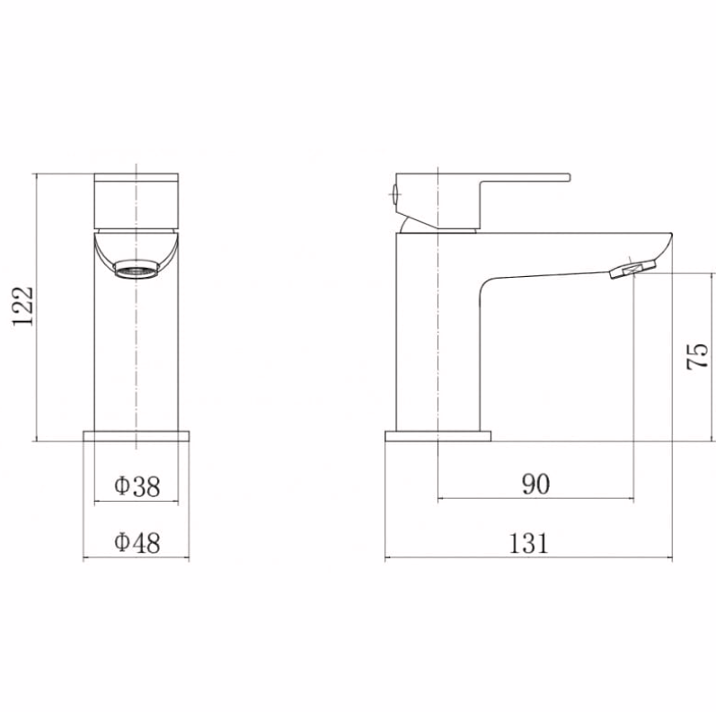 Torino Mini Basin Mixer & Waste - Chrome