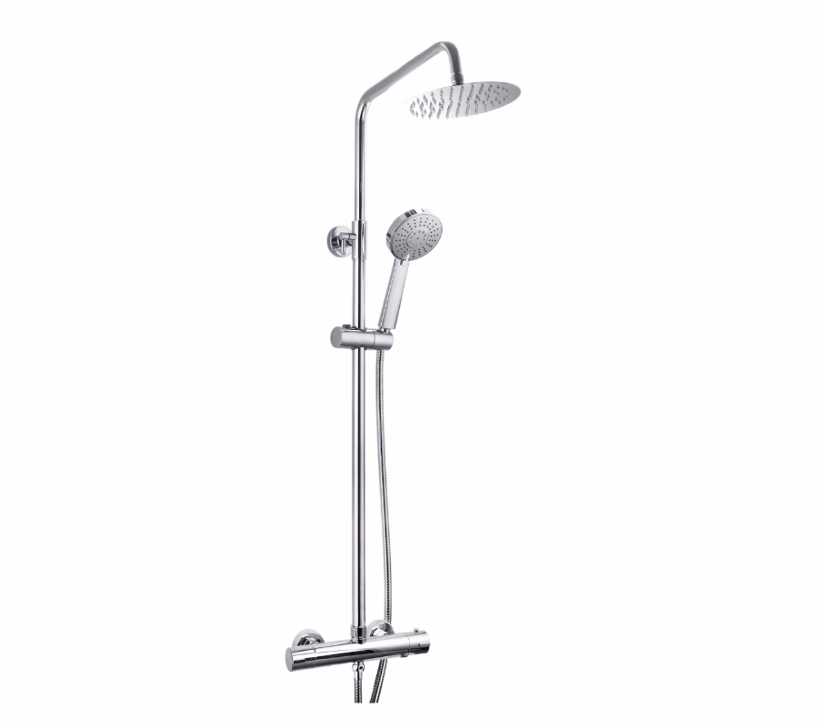 Vittorio Rosetti Round Rainhead Bar Mixer Shower - Chrome