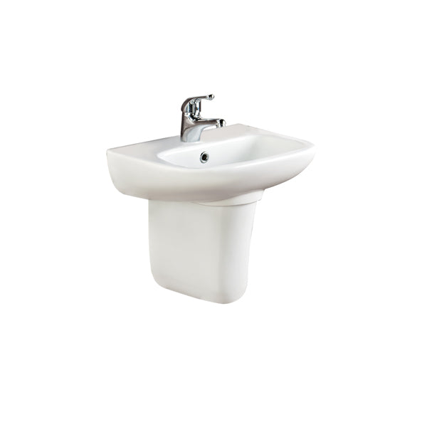 Granada 450x350mm 1 Tap Hole Basin & Semi-Pedestal