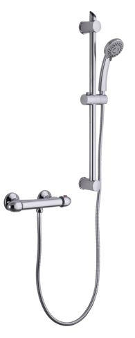Verto Thermostatic Bar Shower & Riser Kit - Chrome