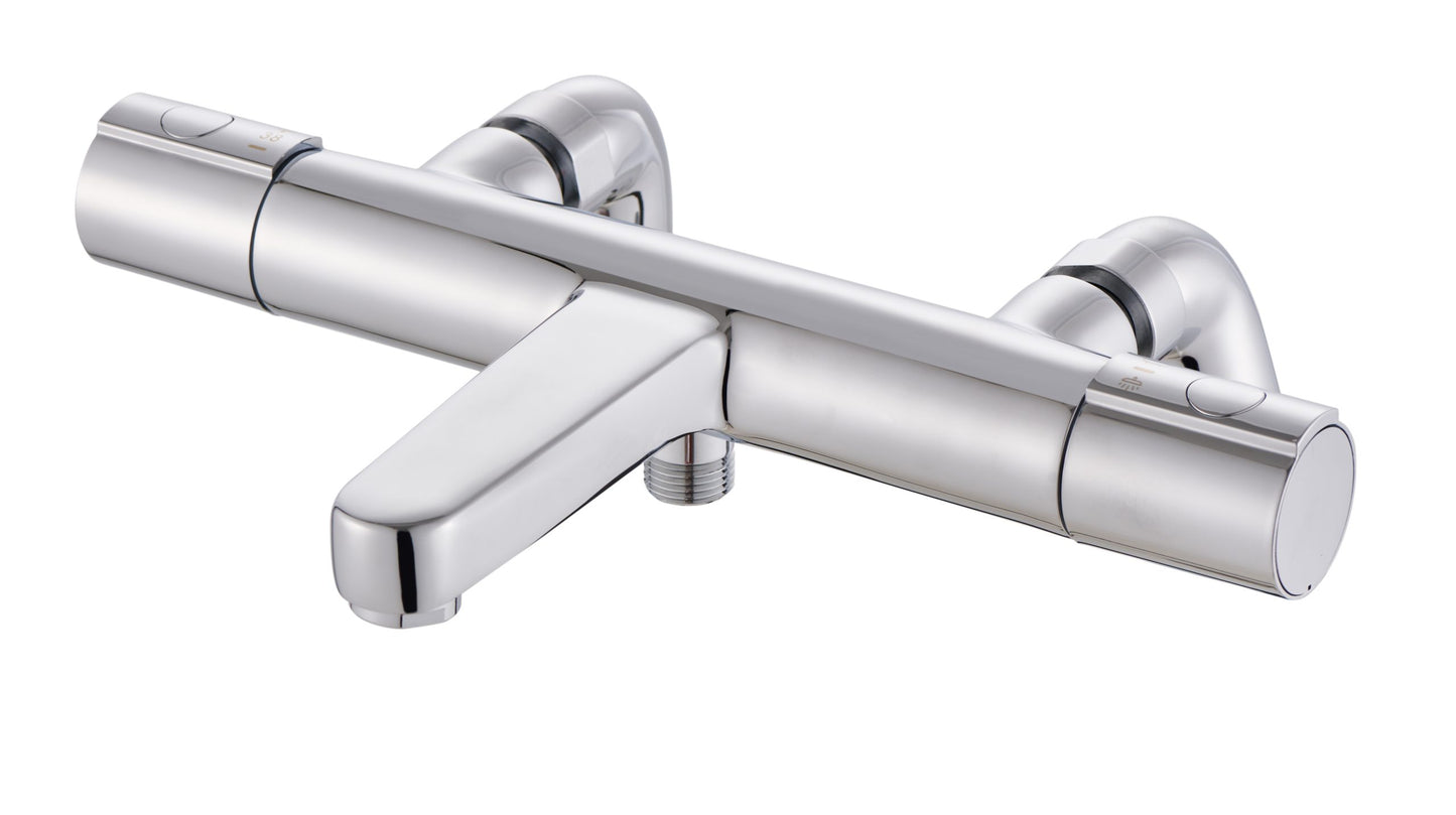 SenseWare Thermostatic Bar Bath Shower Mixer Set - Chrome