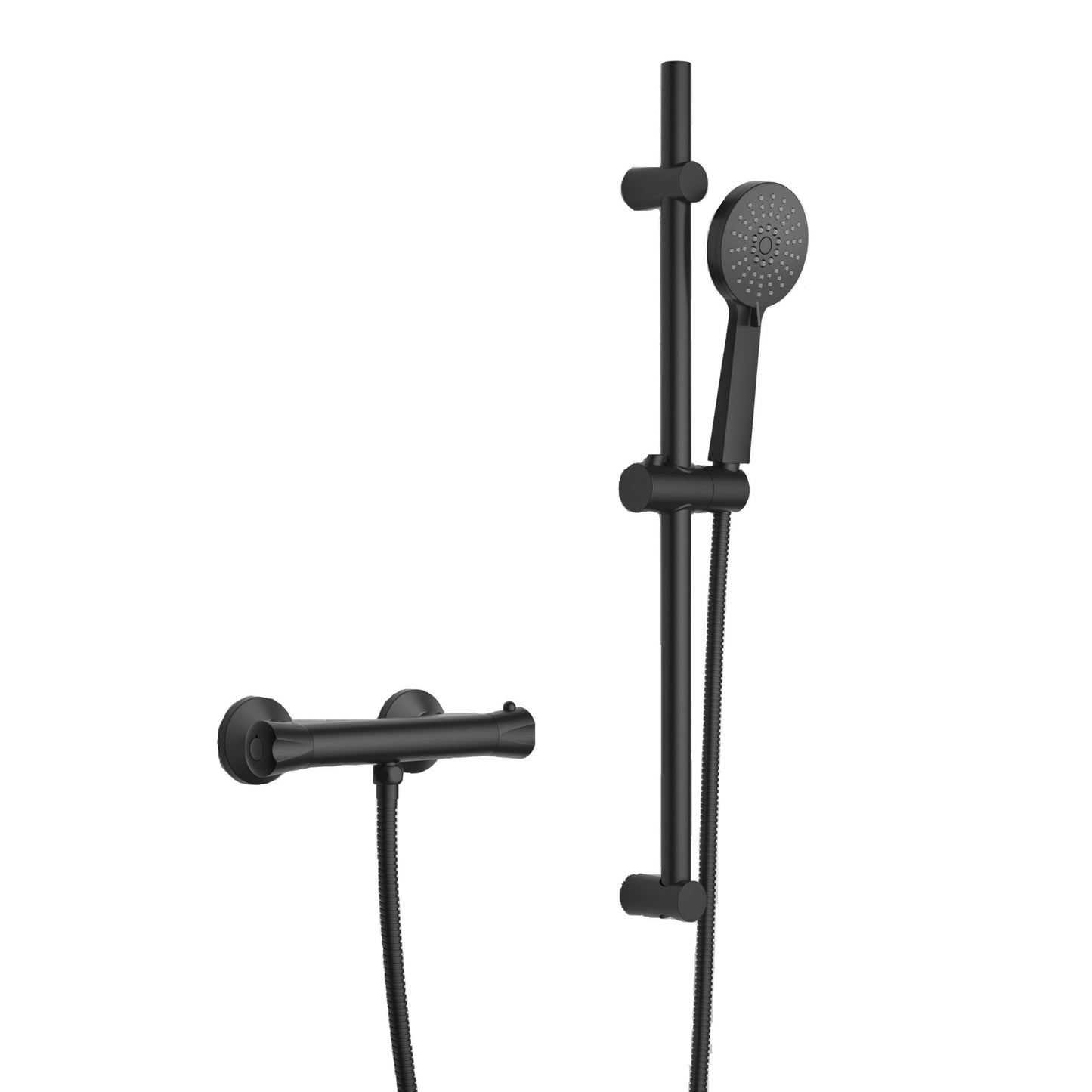 SeanseWare Thermostatic Bar Shower & Riser Kit - Black