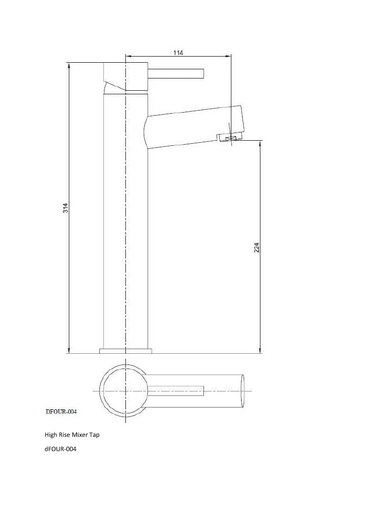 Capri Tall Basin Mixer - Chrome