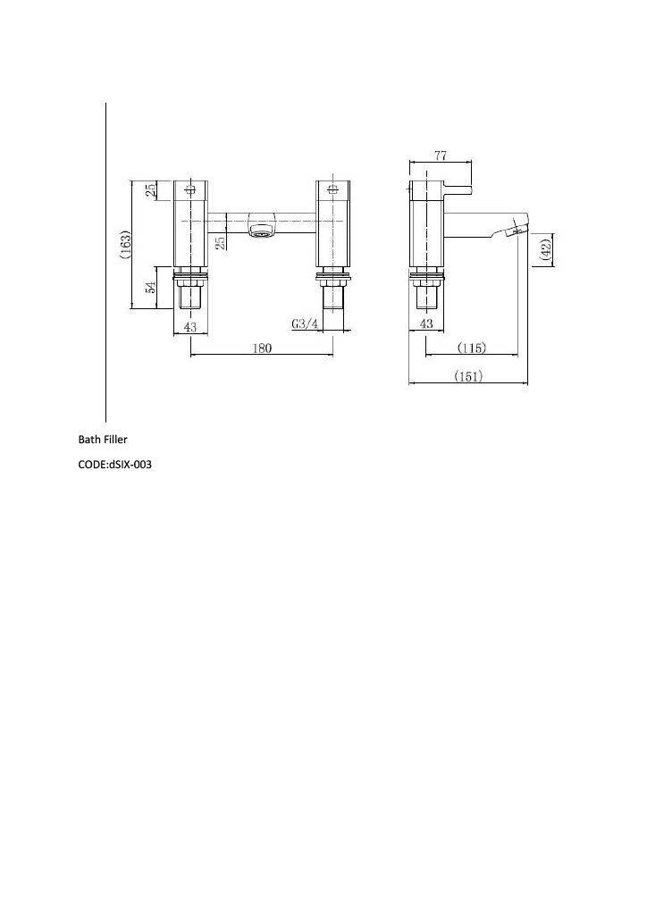 Como Bath Mixer - Chrome