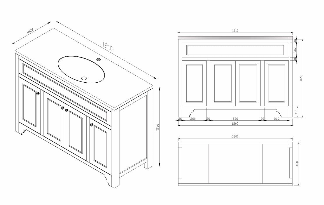 Kensington 1200mm Floorstanding Vanity Unit & Double Basin - White