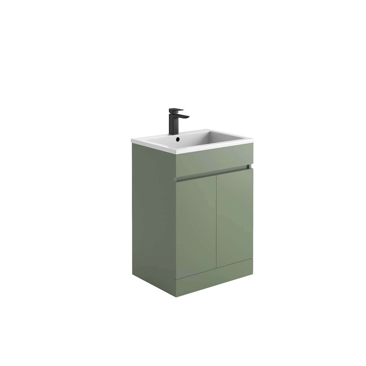 Siena 600mm 2 Door Vanity Unit & Basin - Green